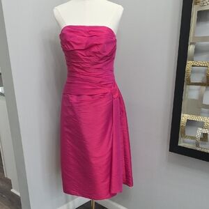 Strapless Vintage B2 Fuchsia Cocktail Dress